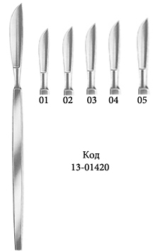 Скальпель брюшистый 13-01420