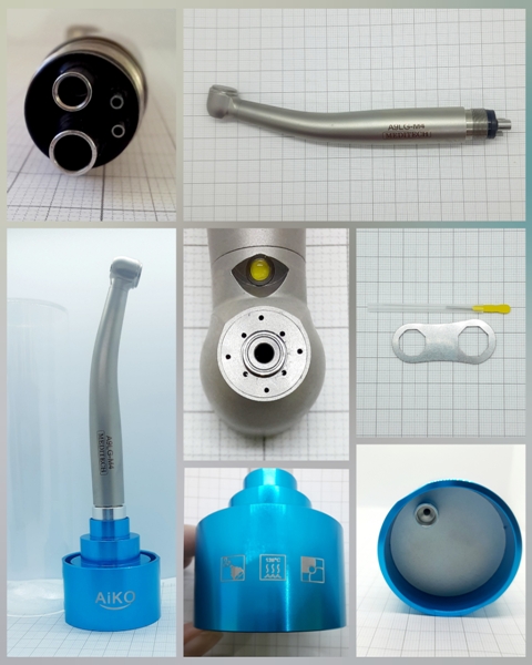 Наконечник турб. A9LG-M4 кнопочн. генер.LED 4-х точечн. спрей (MEDITECH)  AIKO 