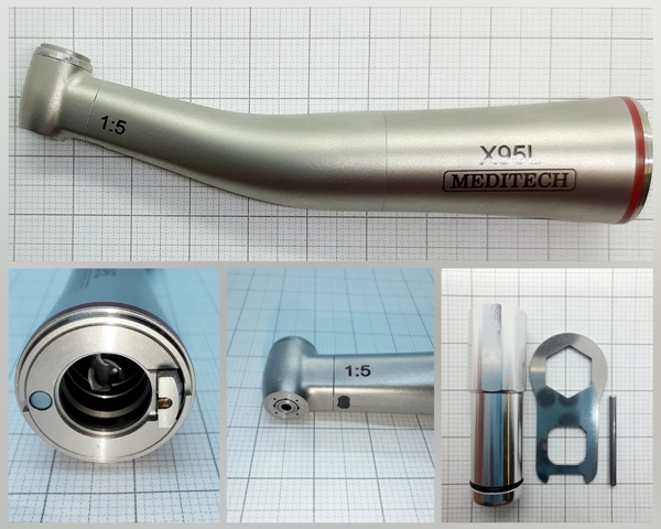 Наконечник микром. X95L угл. повыш.1:5  LED кнопоч. внут. вода 4-х точ. спрей (MEDITECH) Ti-MaxX